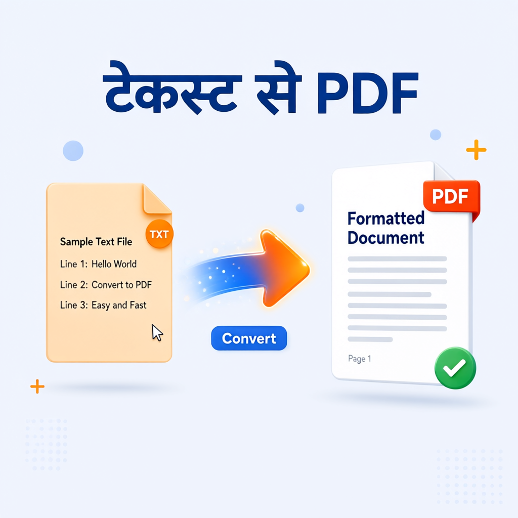 टेक्स्ट को ऑनलाइन मुफ्त में PDF में बदलें
