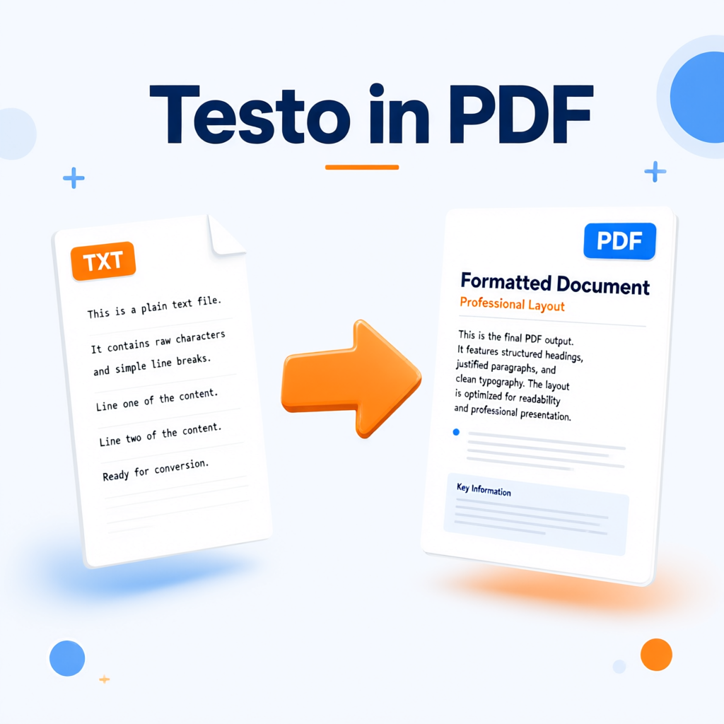Converti testo in PDF online gratis